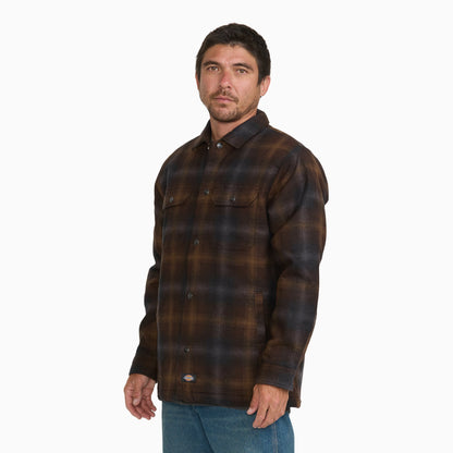 Insulated Plaid Shirt Jacket - TOBACCO (TB0)