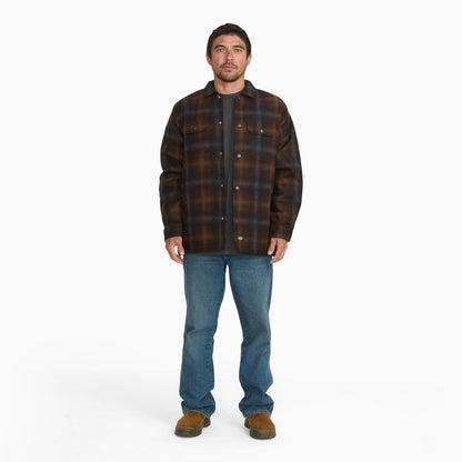 Insulated Plaid Shirt Jacket - TOBACCO (TB0)