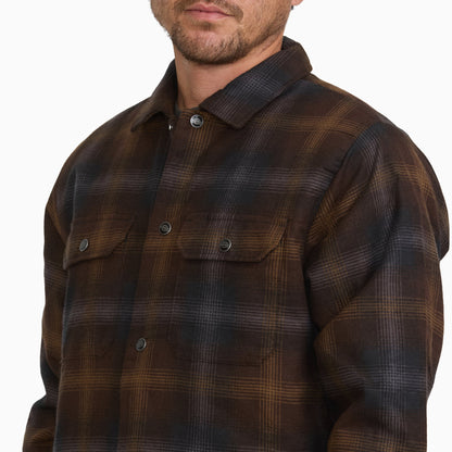 Insulated Plaid Shirt Jacket - TOBACCO (TB0)