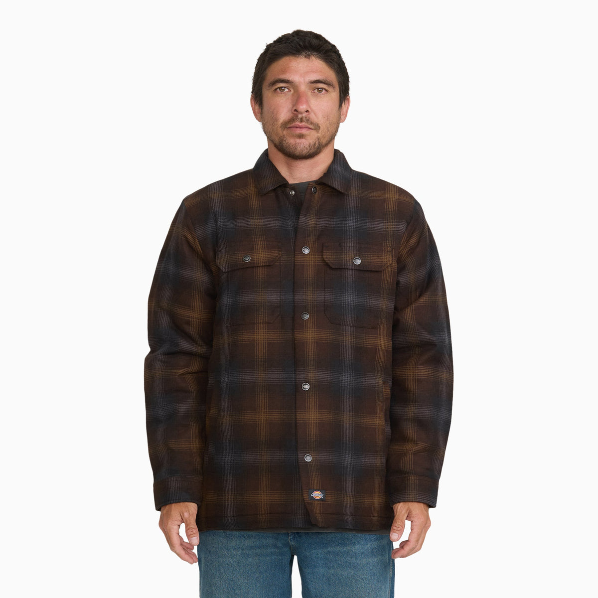 Insulated Plaid Shirt Jacket - TOBACCO (TB0)