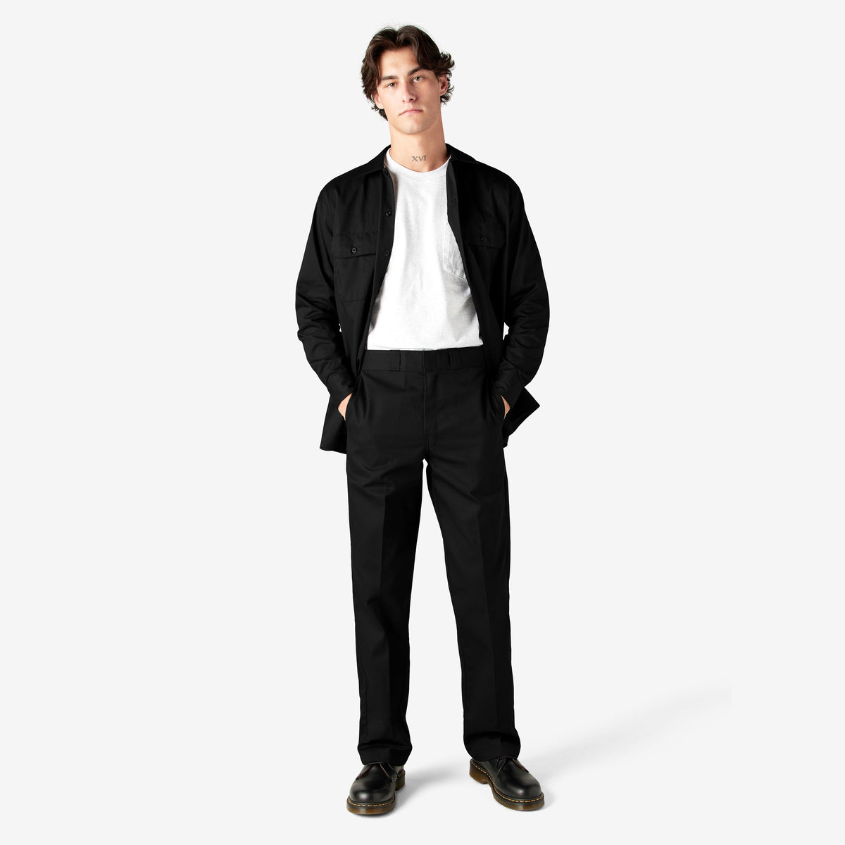 Long Sleeve Work Shirt - Black (BK)