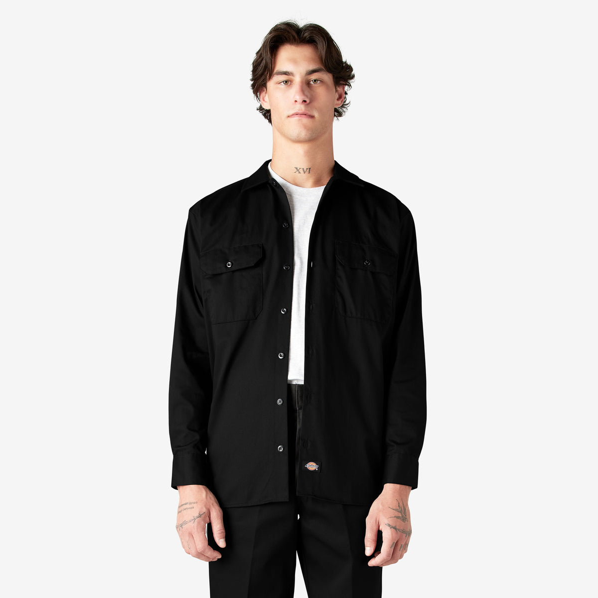 Long Sleeve Work Shirt - Black (BK)