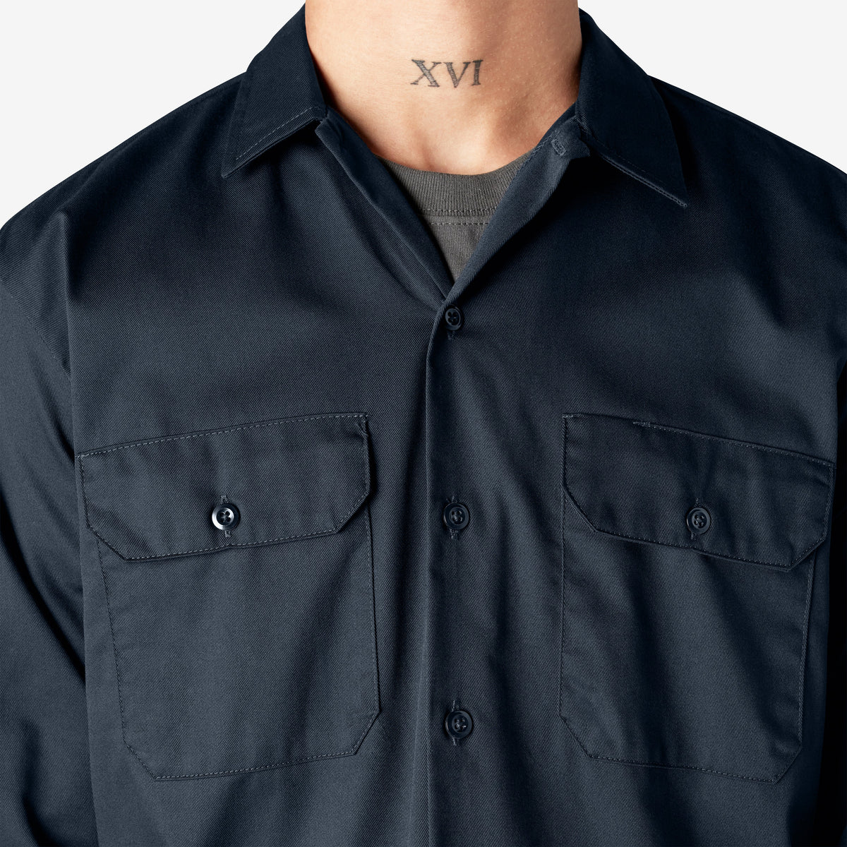 Long Sleeve Work Shirt - Dark Navy (DN)