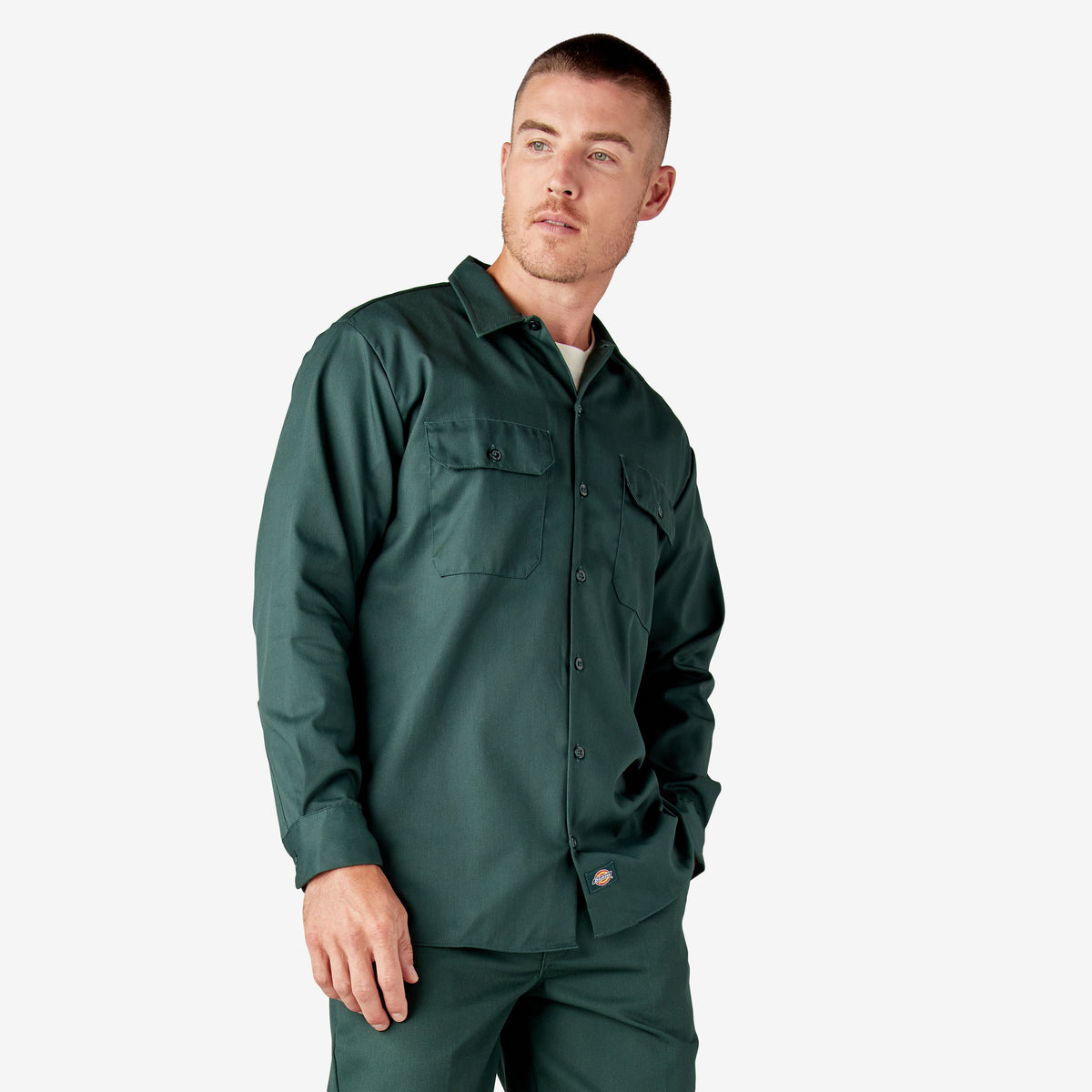 Long Sleeve Work Shirt - Hunter Green (GH)