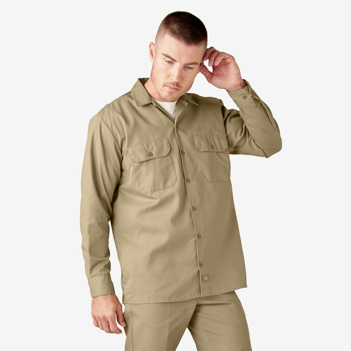 Long Sleeve Work Shirt - Khaki (KH)