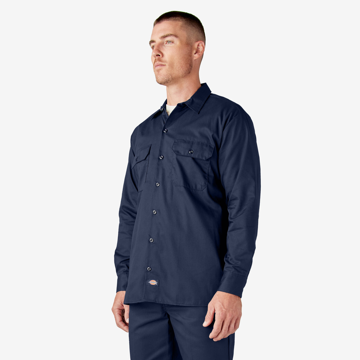 Long Sleeve Work Shirt - Navy Blue (NV)