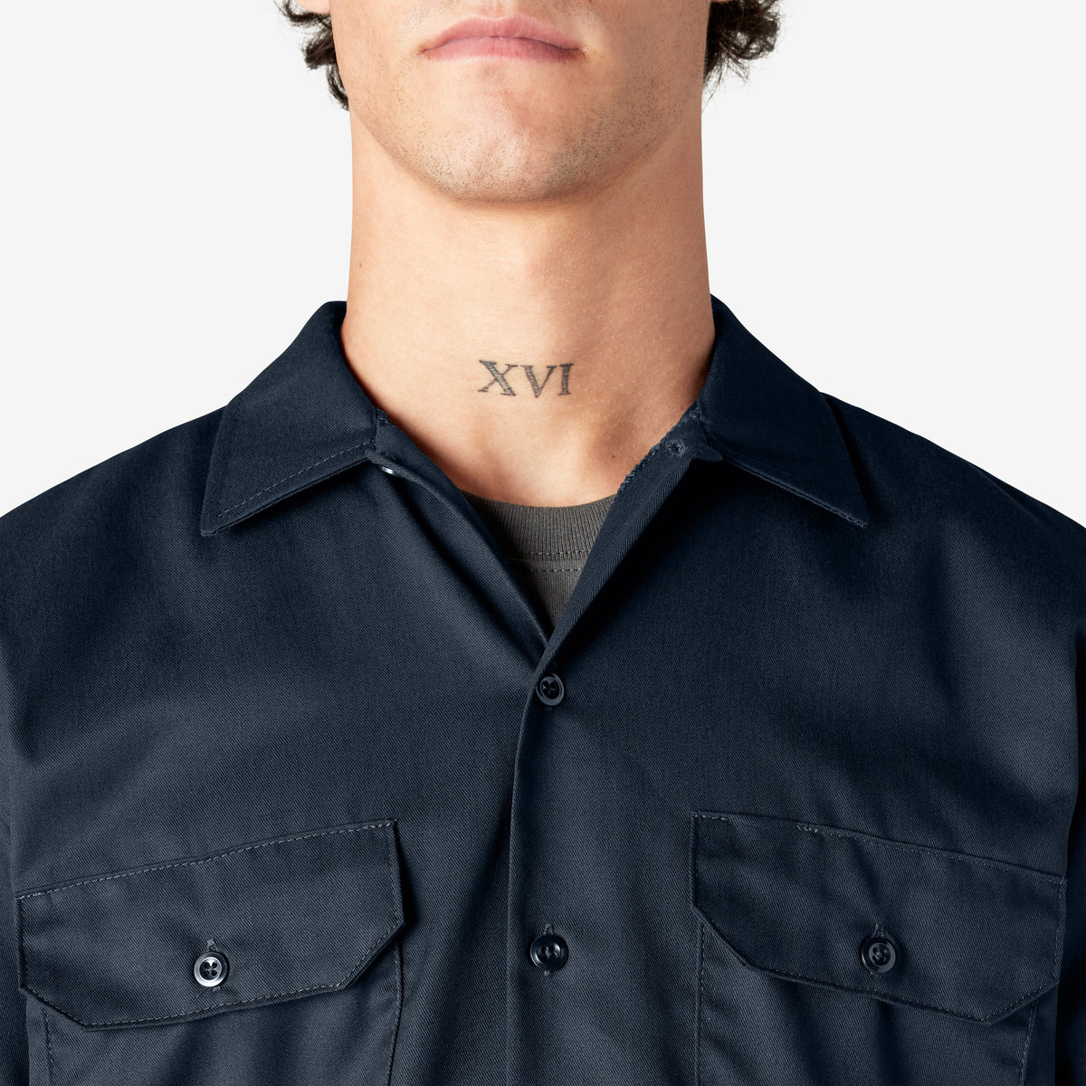 Short Sleeve Work Shirt - Dark Navy (DN)