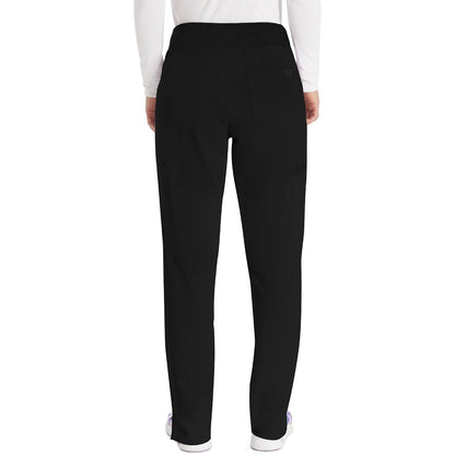 Women's EDS Essentials Natural Rise Tapered Leg Pull-On Scrub Pant - Black (BLK)