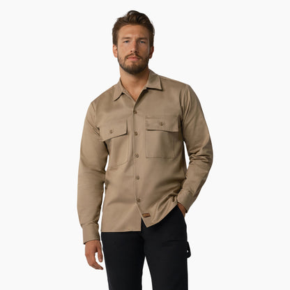 Dickies 1922 Premium Twill Long Sleeve Shirt - Rinsed Maple (RMA)