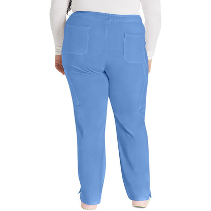 Women's EDS Essentials Mid Rise Straight Leg Drawstring Scrub Pant - Ceil Blue (CBL)