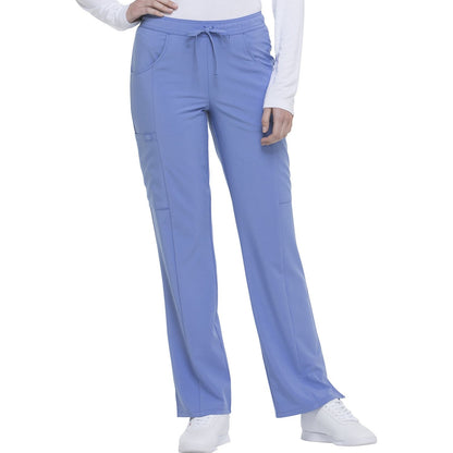 Women's EDS Essentials Mid Rise Straight Leg Drawstring Scrub Pant - Ceil Blue (CBL)