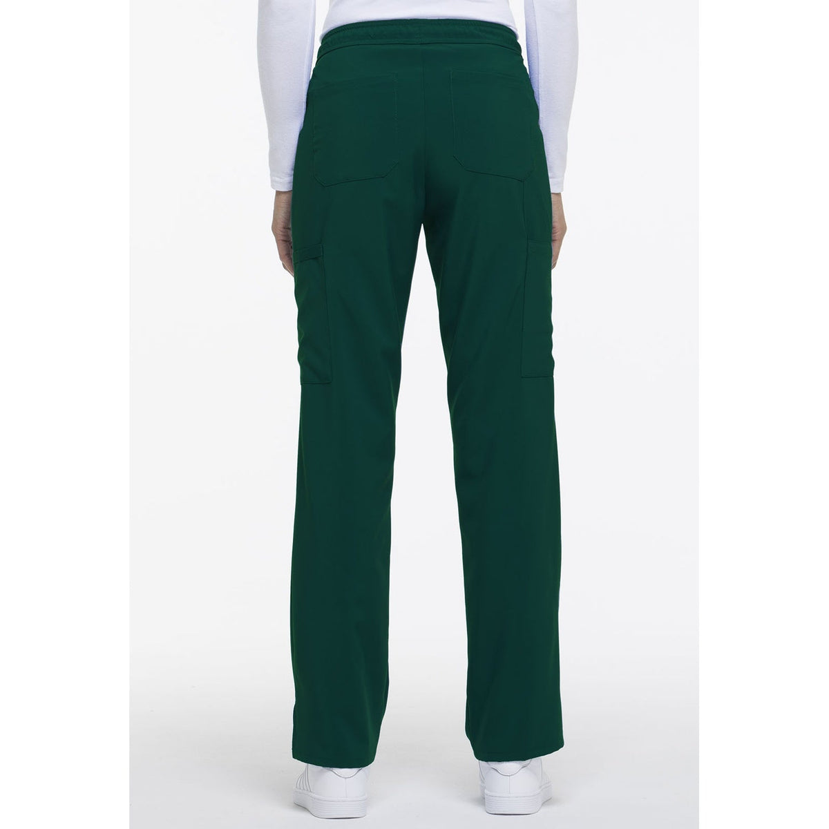 Women's EDS Essentials Mid Rise Straight Leg Drawstring Scrub Pant - Hunter Green (GH)