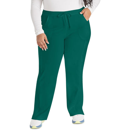 Women's EDS Essentials Mid Rise Straight Leg Drawstring Scrub Pant - Hunter Green (GH)