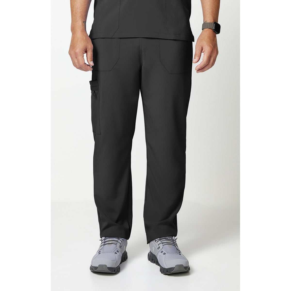 Unisex EDS Essentials Natural Rise Tapered Leg Scrub Pant - Black (BLK)