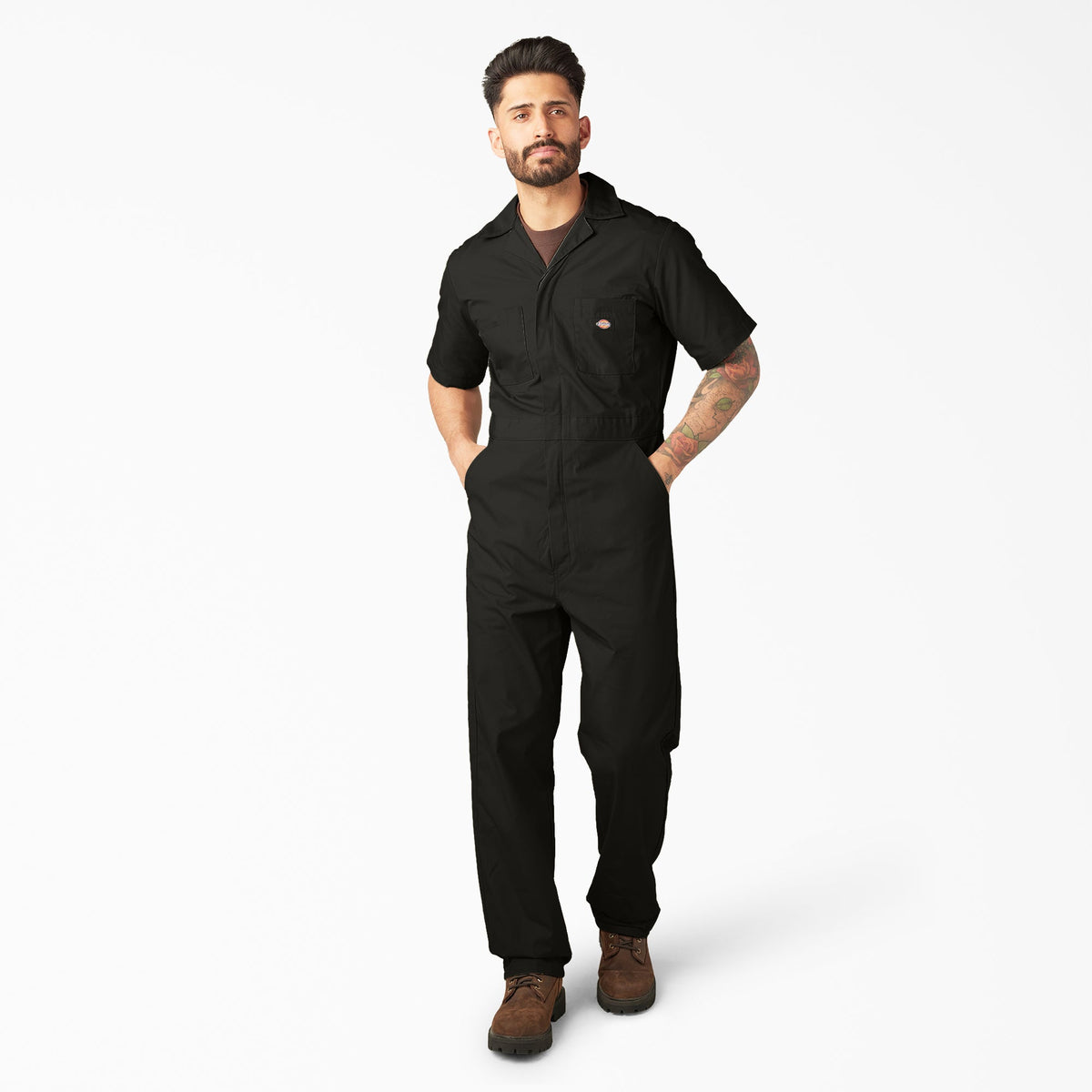 Short Sleeve Coveralls - Black (BK)