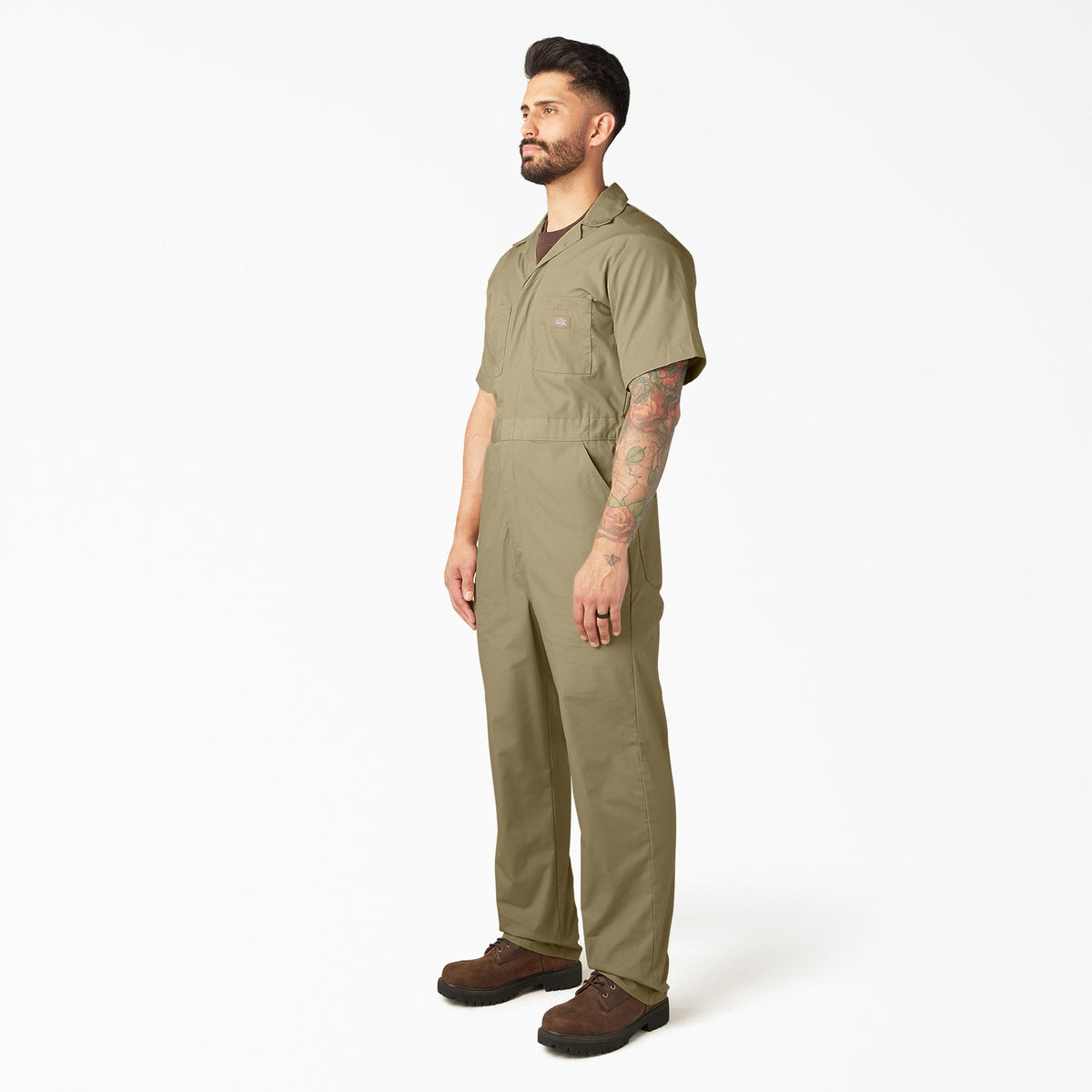 Short Sleeve Coveralls - Khaki (KH)