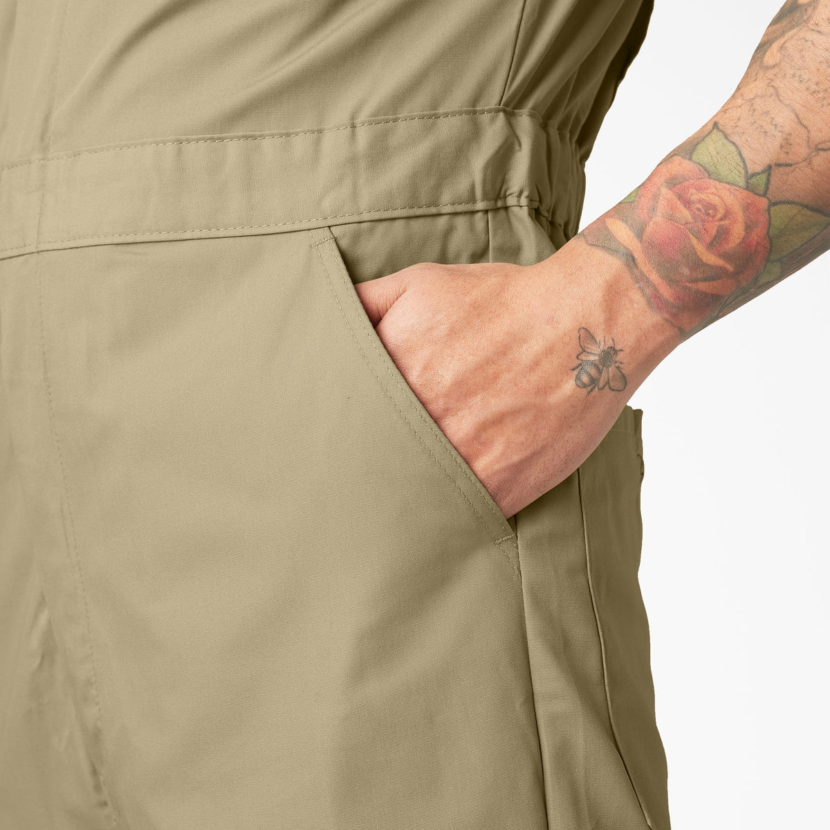 Short Sleeve Coveralls - Khaki (KH)
