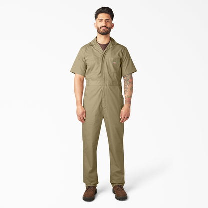 Short Sleeve Coveralls - Khaki (KH)