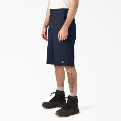 Loose Fit Multi-Use Pocket Work Shorts, 15" - Dark Navy (DN)