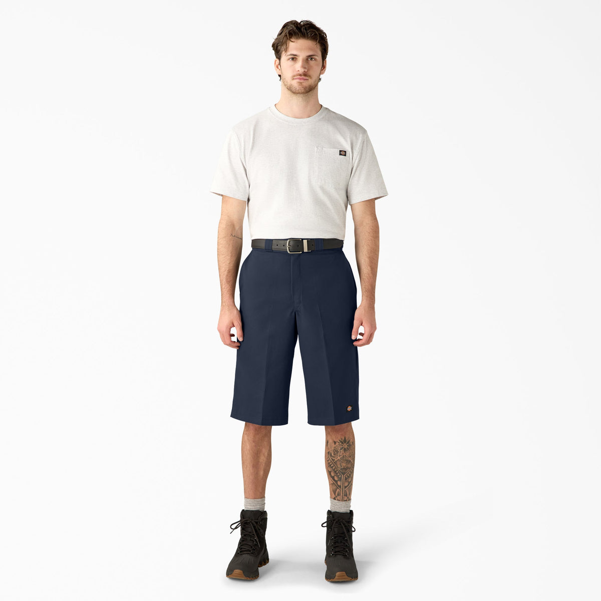 Loose Fit Multi-Use Pocket Work Shorts, 15" - Dark Navy (DN)