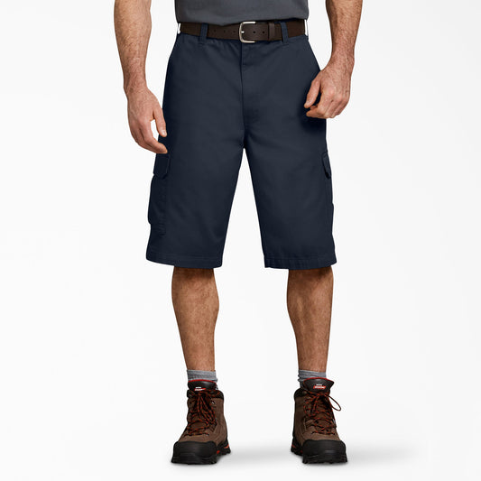 Loose Fit Cargo Shorts, 13" - Rinsed Dark Navy (RDN)