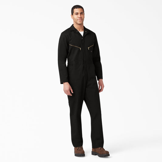Deluxe Blended Long Sleeve Coveralls - Black (BK)
