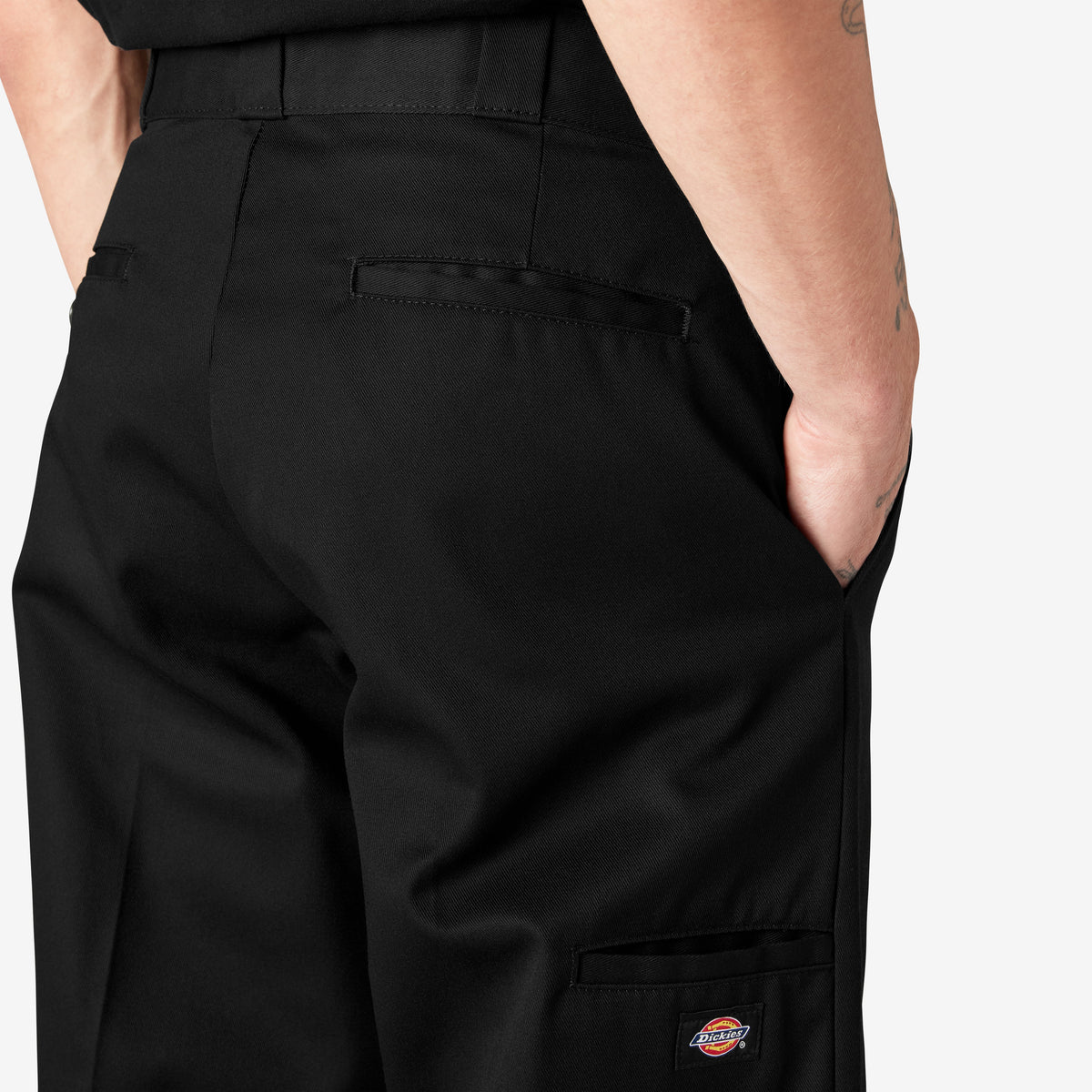 Loose Fit Double Knee Work Pants - Black (BK)