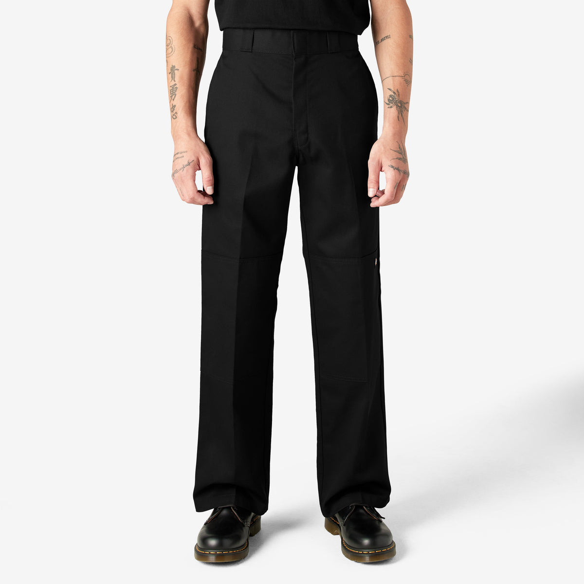 Loose Fit Double Knee Work Pants - Black (BK)