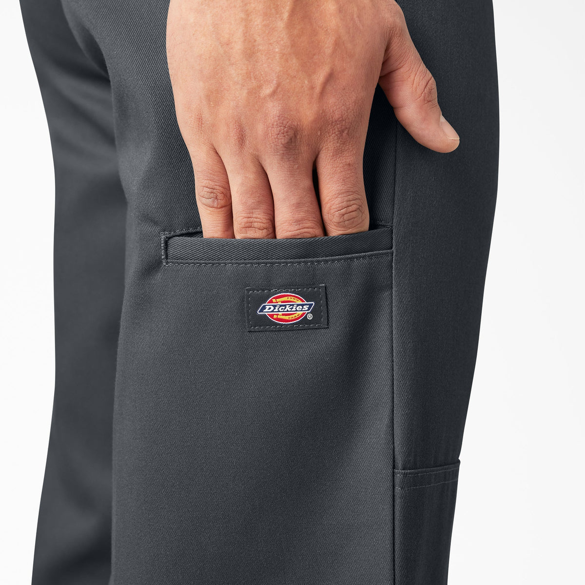 Loose Fit Double Knee Work Pants - Charcoal Gray (CH)