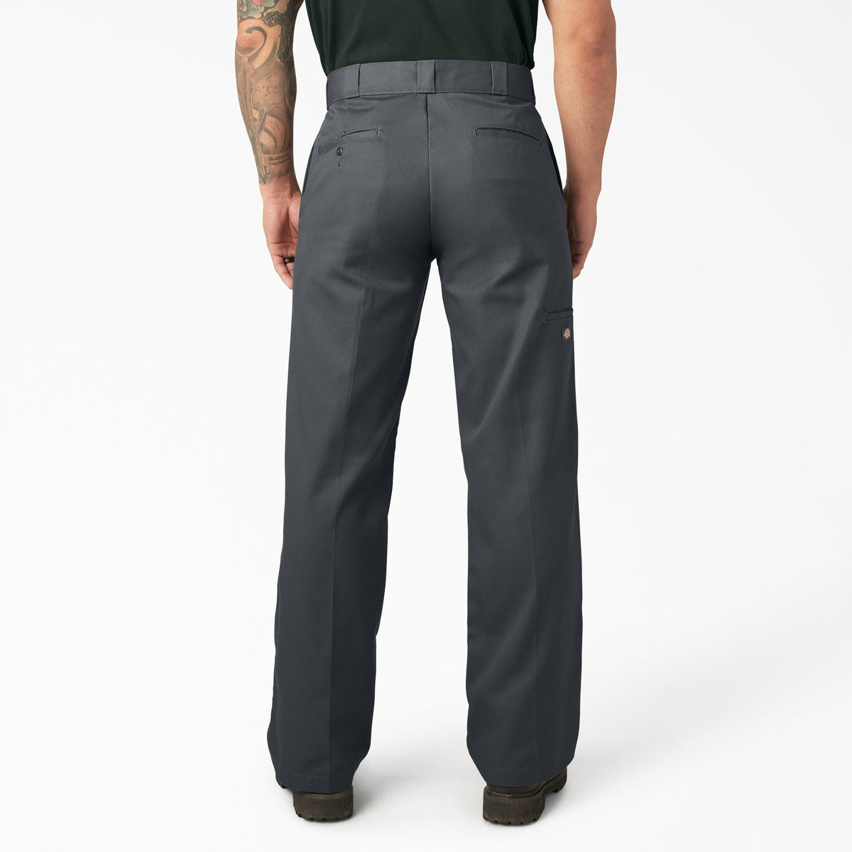 Loose Fit Double Knee Work Pants - Charcoal Gray (CH)
