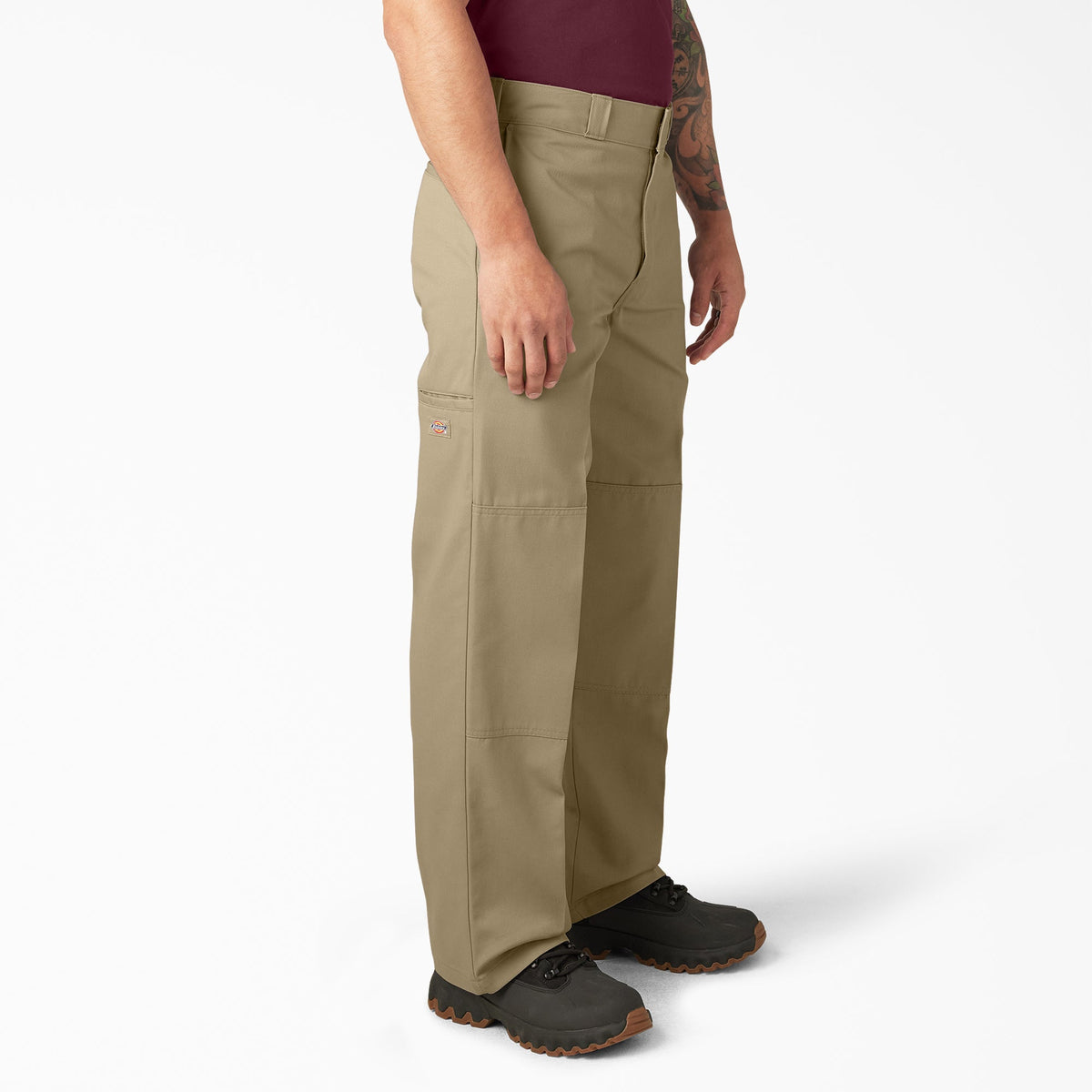 Loose Fit Double Knee Work Pants - Khaki (KH)