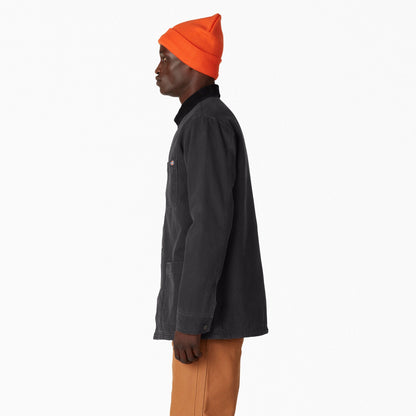 Stonewashed Duck Lined Chore Coat - Stonewashed Black (SBK)