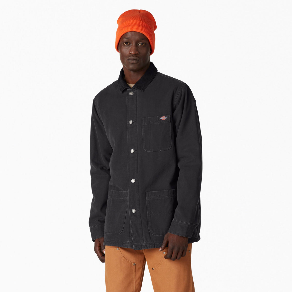 Stonewashed Duck Lined Chore Coat - Stonewashed Black (SBK)
