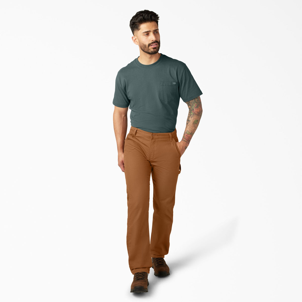 FLEX Regular Fit Duck Carpenter Pants - Stonewashed Brown Duck (SBD)