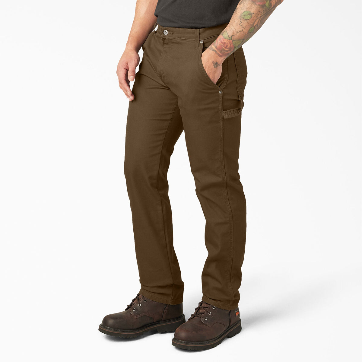FLEX Regular Fit Duck Carpenter Pants - Stonewashed Timber Brown (STB)