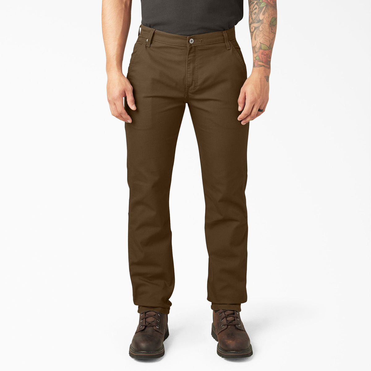 FLEX Regular Fit Duck Carpenter Pants - Stonewashed Timber Brown (STB)