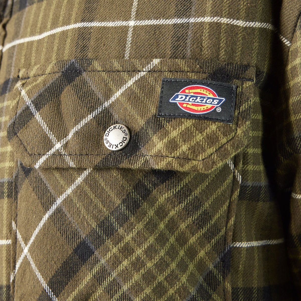 Water Repellent Fleece-Lined Flannel Shirt Jacket - Tactical Green (0GC)