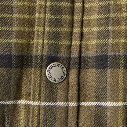 Water Repellent Fleece-Lined Flannel Shirt Jacket - Tactical Green (0GC)
