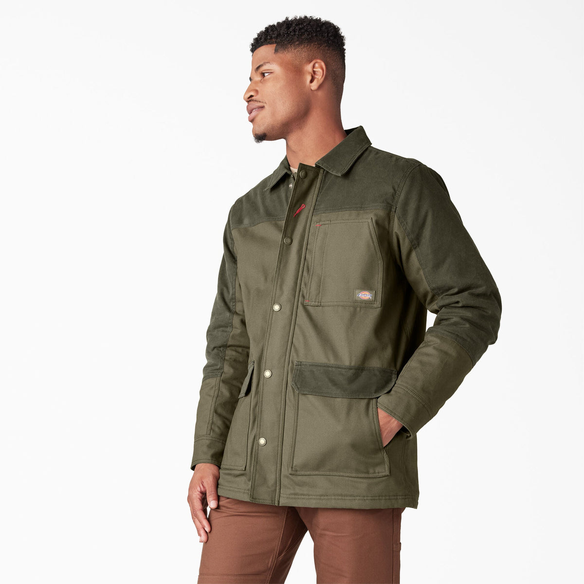 Waxed Canvas Chore Coat - Moss Green (MS)