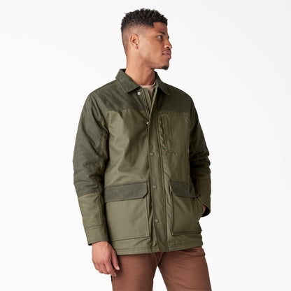 Waxed Canvas Chore Coat - Moss Green (MS)