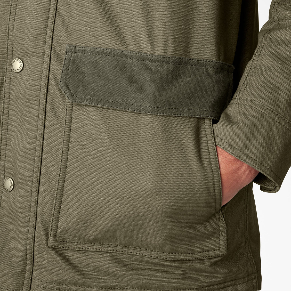 Waxed Canvas Chore Coat - Moss Green (MS)