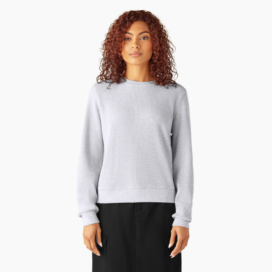 Women's Thermal Crewneck Shirt - Light Heather Gray (LHG)