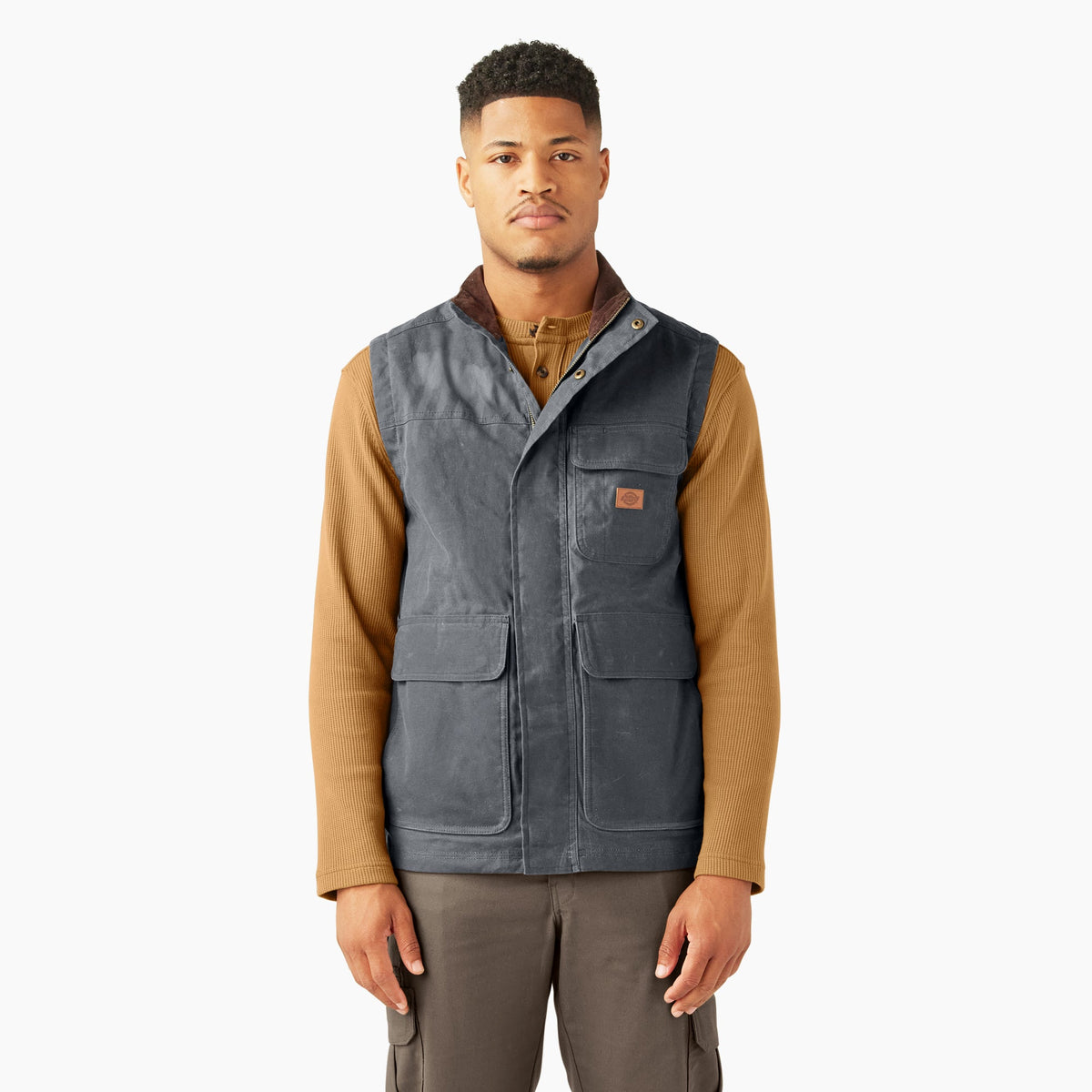 Fully Waxed Canvas Vest - Charcoal (0CH)