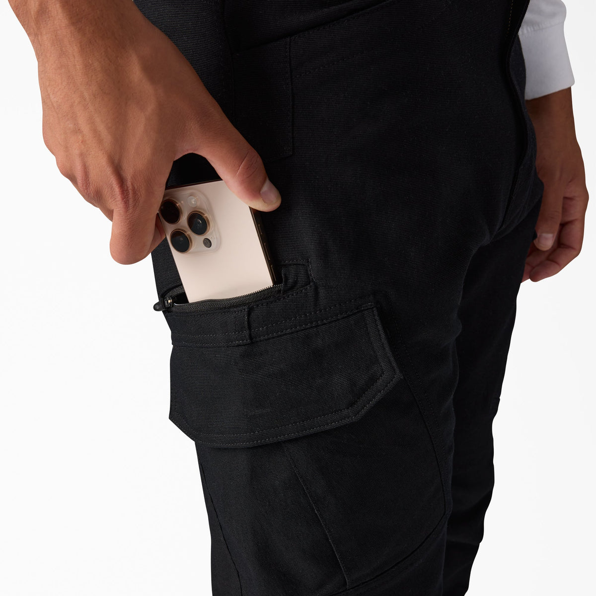 Tradebuilt Duck Canvas Cargo Pants - Black (BLK)