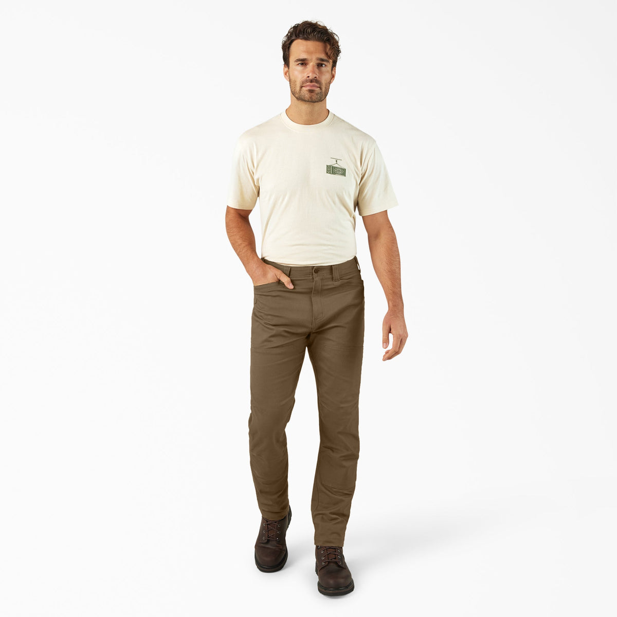 Tradebuilt Duck Canvas Double Knee Pants - Coyote Brown (K92)