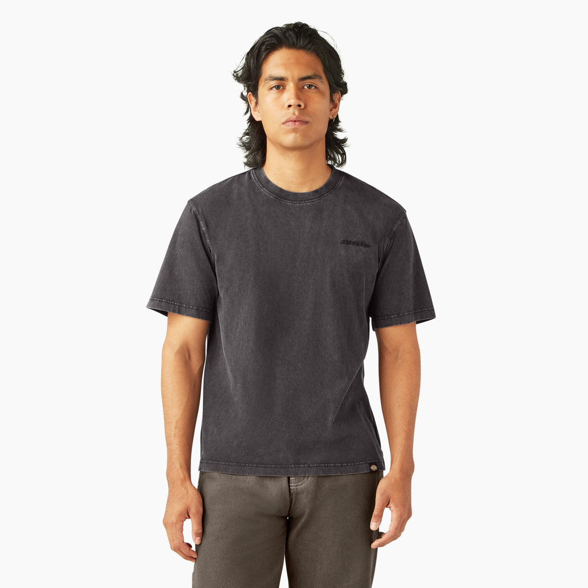 Plentywood Short Sleeve T-Shirt - Acid Wash Black (H86)