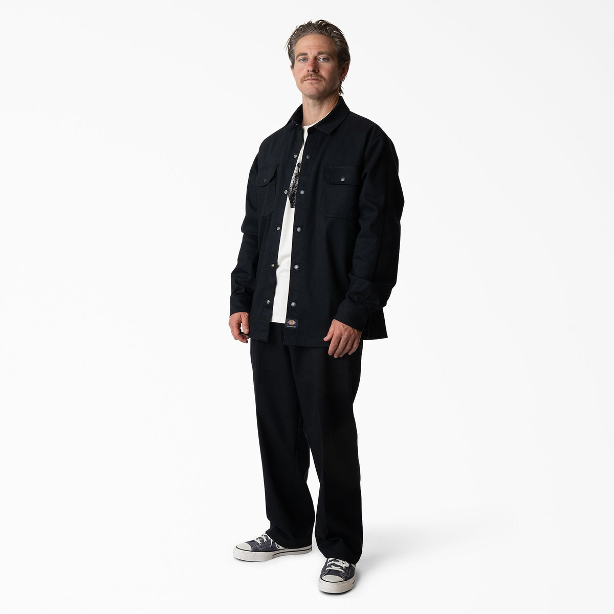 Mike Anderson Lined Shirt Jacket - Black (BLK)