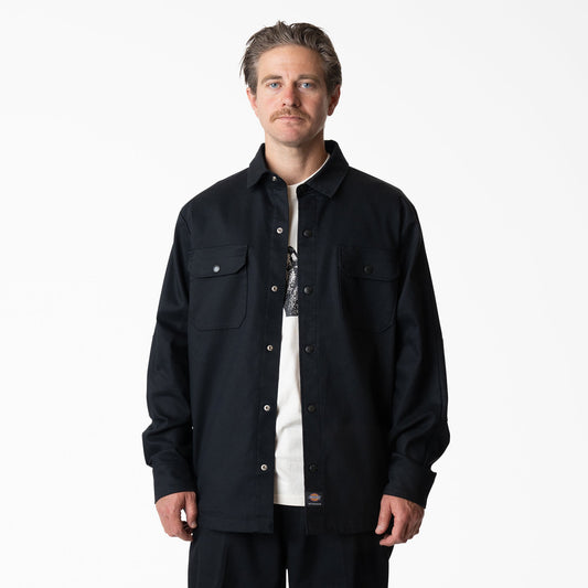 Mike Anderson Lined Shirt Jacket - Black (BLK)