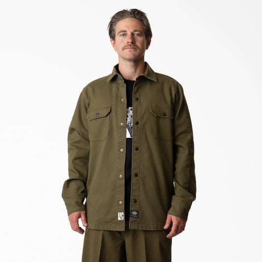 Mike Anderson Lined Shirt Jacket - Dark Olive (DKO)