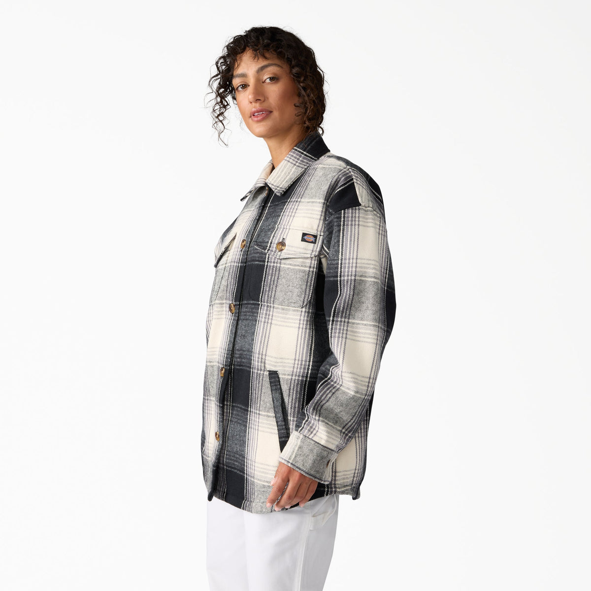 Women's Flannel Shacket - Black (BLK)